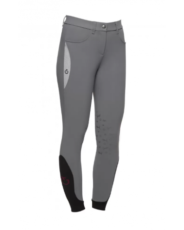 Pantalon - Jersey w/ Perforated Print Breeches gris enfant PAA011 JE010 Cavalleria Toscana Cavaliers