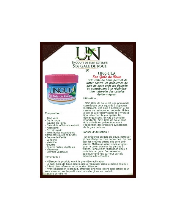 SOS Gale de Boue 480ml - Ungula  ungula Accueil