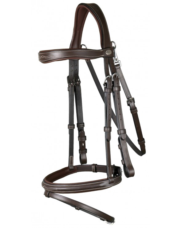 Bridon Muserolle Combinée Avec Mousqueton Dy'on WOJBHABRF Dy'on Accueil