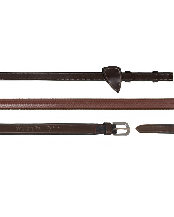 Rênes Caoutchouc 1/2 Marron Dy'on  Dy'on Accueil