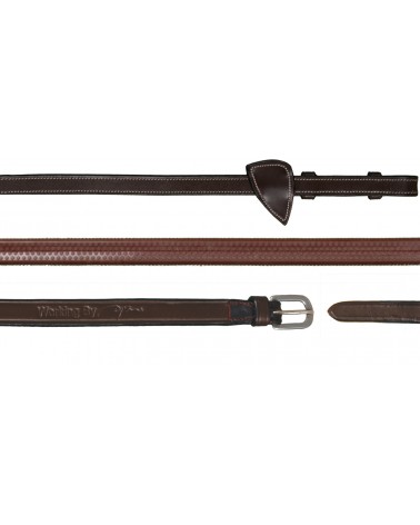 Rênes Caoutchouc 1/2 Marron Dy'on  Dy'on Accueil