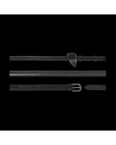 Rênes Caoutchouc 1/2 Noir Dy'on  Dy'on Accueil